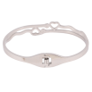 Браслет Xuping ТТМ Stainless Steel цвет Родий "Узор сердечки с кристаллами" ø 5.7см фото №2 Браслет Xuping ТТМ Stainless Steel цвет Родий "Узор сердечки с кристаллами" ø 5.7см фото №2