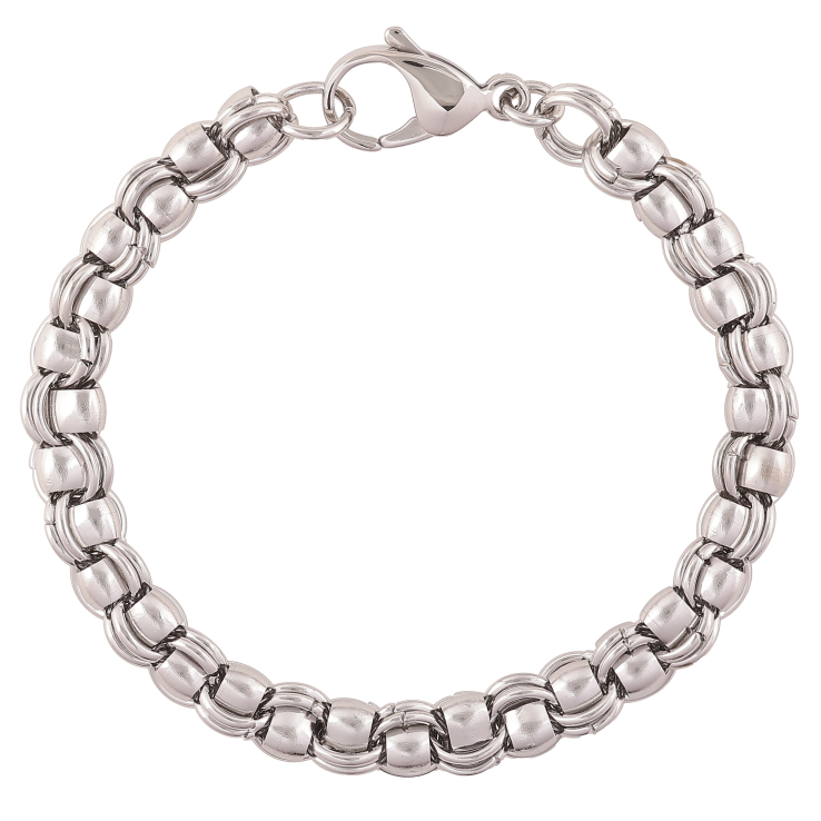 Браслет Xuping ТТМ Stainless Steel цвет Родий "Цепочка Фантазийная" длина 20см х 8мм фото №8