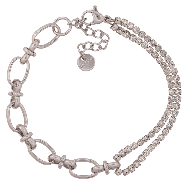 Браслет Xuping ТТМ Stainless Steel колір Родій "Ланцюжок комбінований" довжина з дод. ланцюжком 16.5-20см х 2-7мм фото №1 Браслет Xuping ТТМ Stainless Steel колір Родій "Ланцюжок комбінований" довжина з дод. ланцюжком 16.5-20см х 2-7мм фото №1