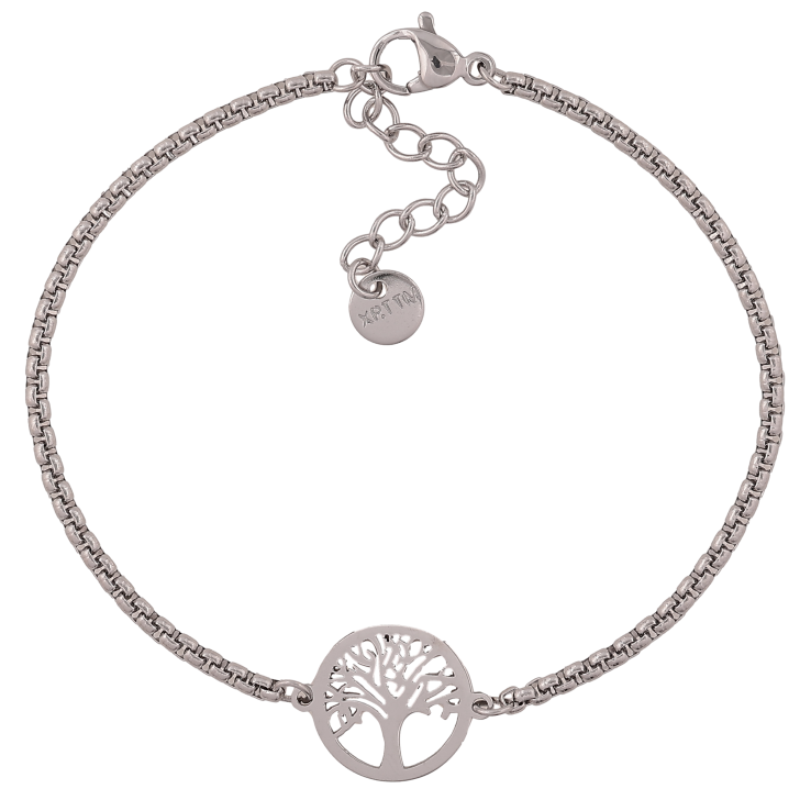 Браслет Xuping ТТМ Stainless Steel цвет Родий "Древо жизни" длина с доп. цепочкой 17.5-20.5см х 2-13мм фото №25 Браслет Xuping ТТМ Stainless Steel цвет Родий "Древо жизни" длина с доп. цепочкой 17.5-20.5см х 2-13мм фото №25