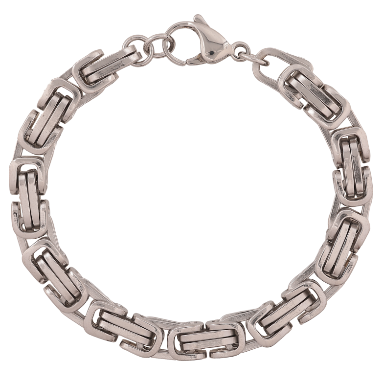 Браслет Xuping ТТМ Stainless Steel цвет Родий "Цепочка Фантазийная" длина 21.5см х 8мм фото №1 Браслет Xuping ТТМ Stainless Steel цвет Родий "Цепочка Фантазийная" длина 21.5см х 8мм фото №1