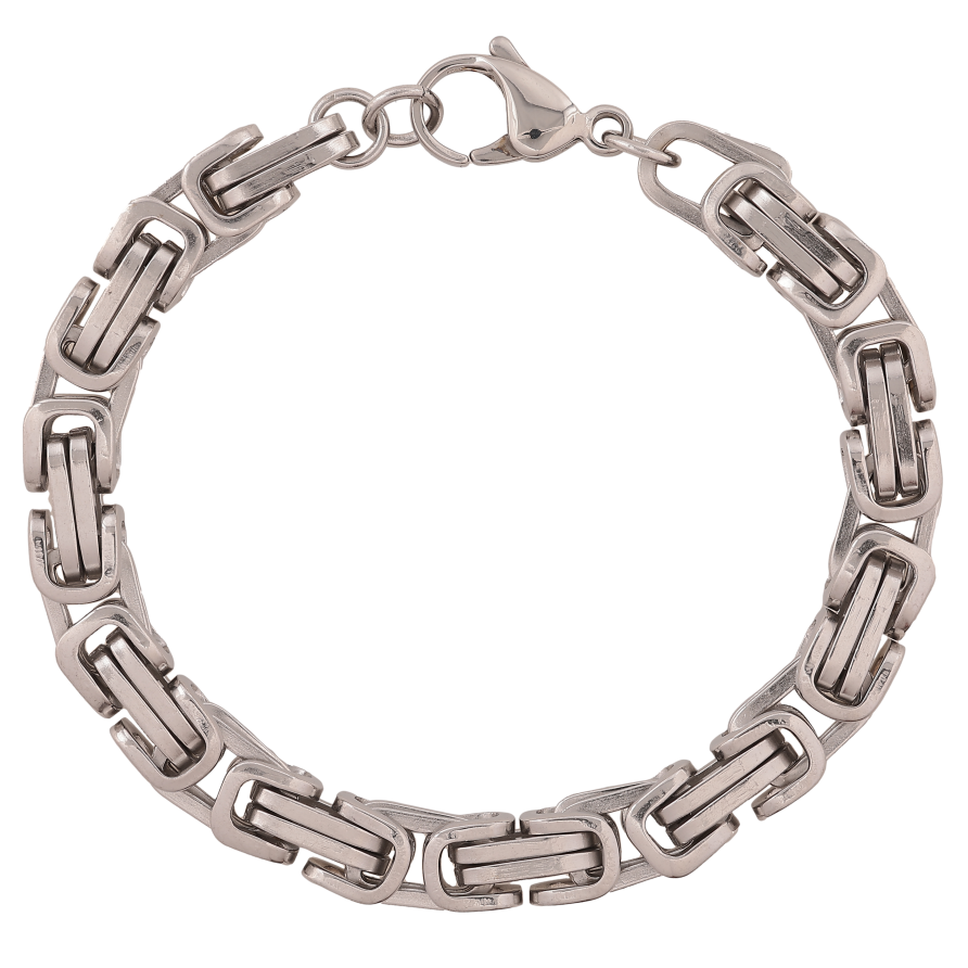 Браслет Xuping ТТМ Stainless Steel цвет Родий "Цепочка Фантазийная" длина 21.5см х 8мм фото №1 Браслет Xuping ТТМ Stainless Steel цвет Родий "Цепочка Фантазийная" длина 21.5см х 8мм фото №1