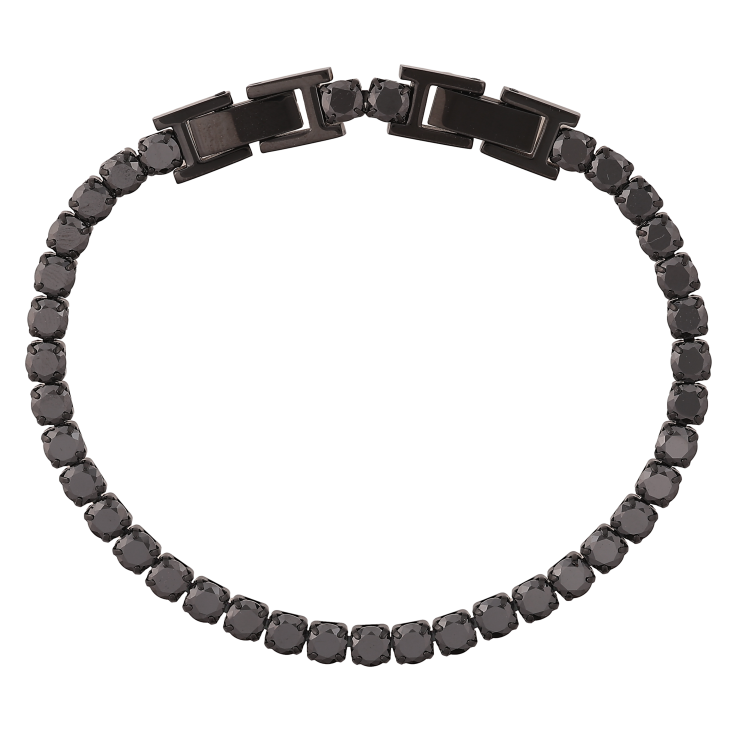Браслет Xuping цвет Вlack "Дорожка черных кристаллов" размер с доп. замком 17,19.5см х 4мм фото №19