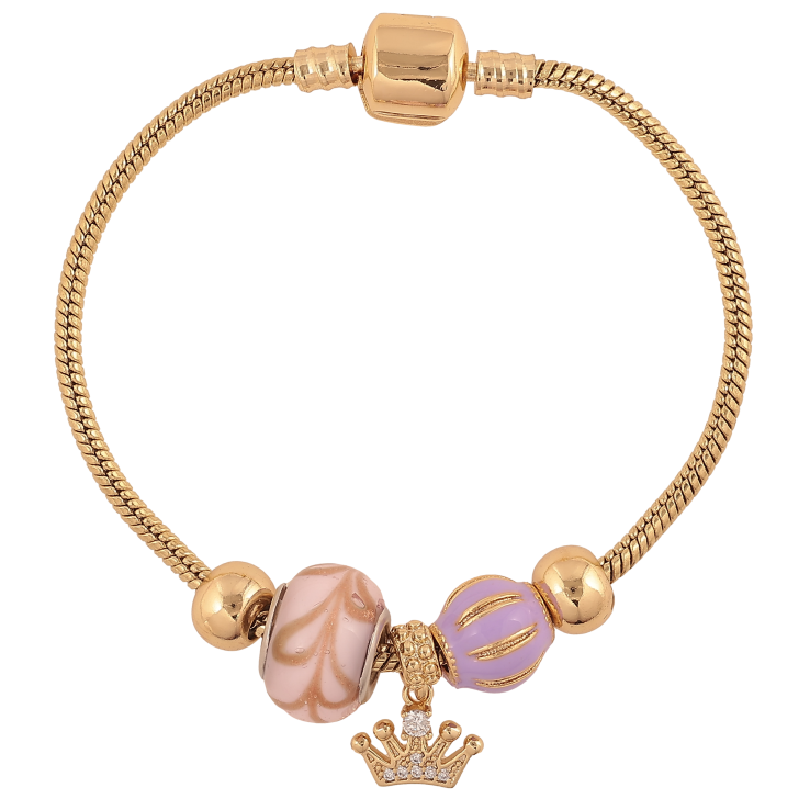 Браслет Xuping цвет Позолота 14K "У стилі Pandora ювелірний шнур з намистинами" довжина 18см х 3мм фото №2 Браслет Xuping цвет Позолота 14K "У стилі Pandora ювелірний шнур з намистинами" довжина 18см х 3мм фото №2