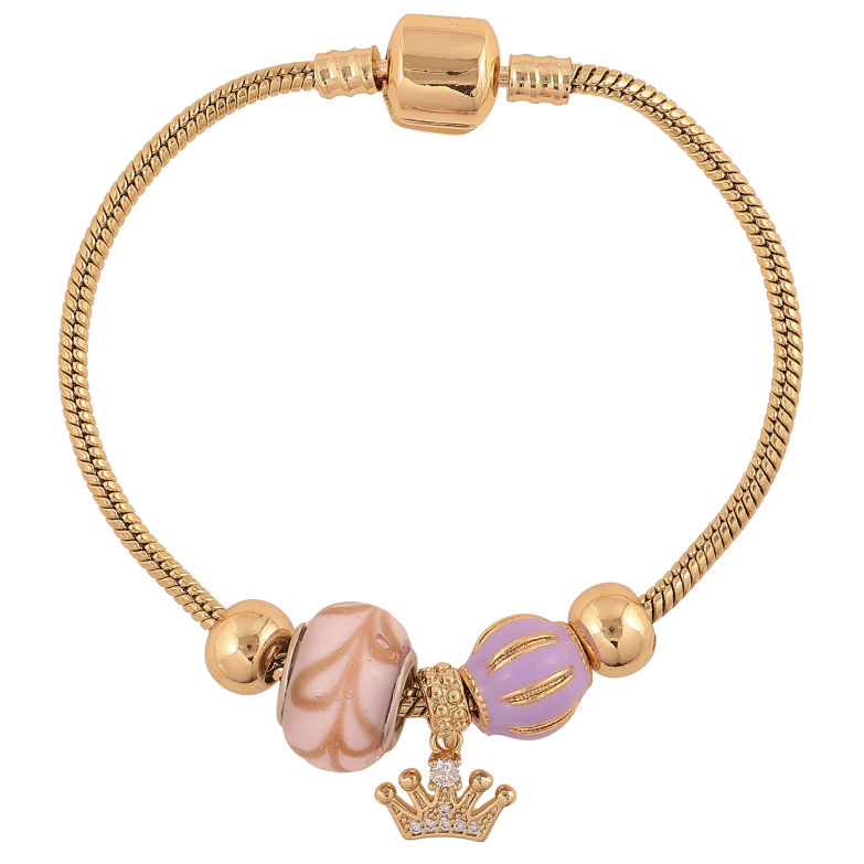 Браслет Xuping цвет Позолота 14K "У стилі Pandora ювелірний шнур з намистинами" довжина 18см х 3мм фото №1 Браслет Xuping цвет Позолота 14K "У стилі Pandora ювелірний шнур з намистинами" довжина 18см х 3мм фото №1