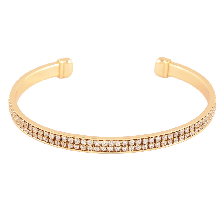Браслет Xuping цвет Позолота 14K "Инкрустация кристаллами" ø 6см, шир. 5мм фото №2 Браслет Xuping цвет Позолота 14K "Инкрустация кристаллами" ø 6см, шир. 5мм фото №2