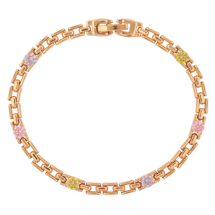 Браслет Xuping цвет Позолота 18K "Узор с цветными кристаллами" размер 19.5см х 4мм фото №22