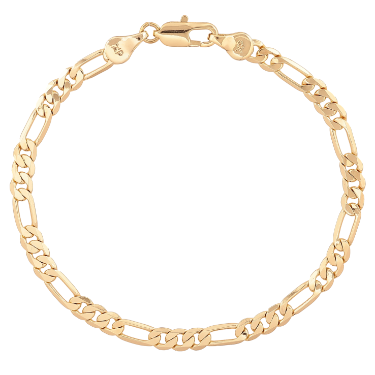 Браслет Xuping цвет Позолота 14K "Цепочка плетение Фигаро" размер 19см х 4мм фото №8