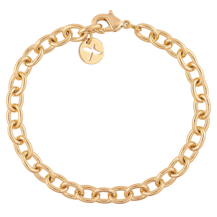 Браслет Xuping колір Позолота 14K "Ланцюжок Якірний" розмір 18см х 6мм фото №7