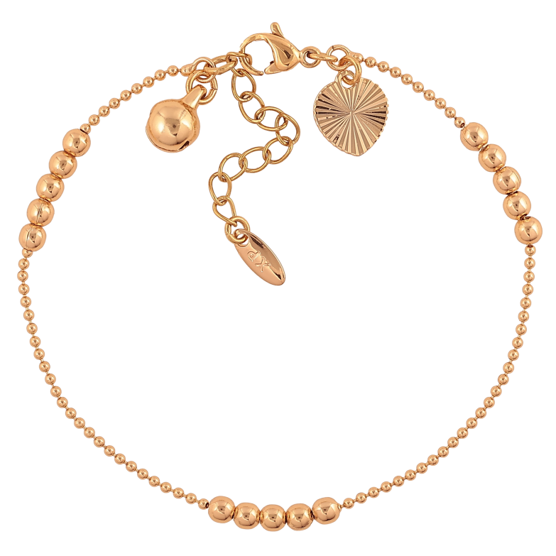 Браслет Xuping цвет Позолота 18K "Цепочка Перлина с бусинами" размер с доп. цепочкой 17-20см х 1-3мм фото №1 Браслет Xuping цвет Позолота 18K "Цепочка Перлина с бусинами" размер с доп. цепочкой 17-20см х 1-3мм фото №1