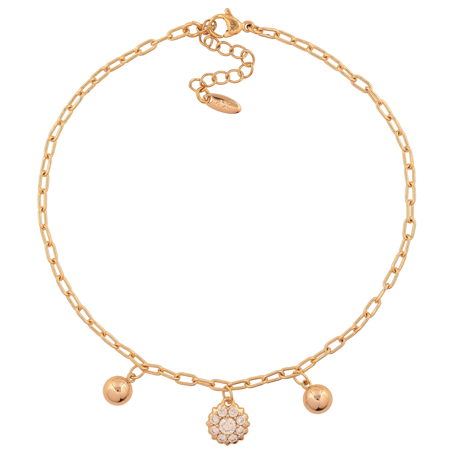 Браслет Xuping цвет Позолота 18K на ногу "Цепочка с подвесками" размер с доп.цепочкой 23-26см х 2.5мм фото №1 Браслет Xuping цвет Позолота 18K на ногу "Цепочка с подвесками" размер с доп.цепочкой 23-26см х 2.5мм фото №1