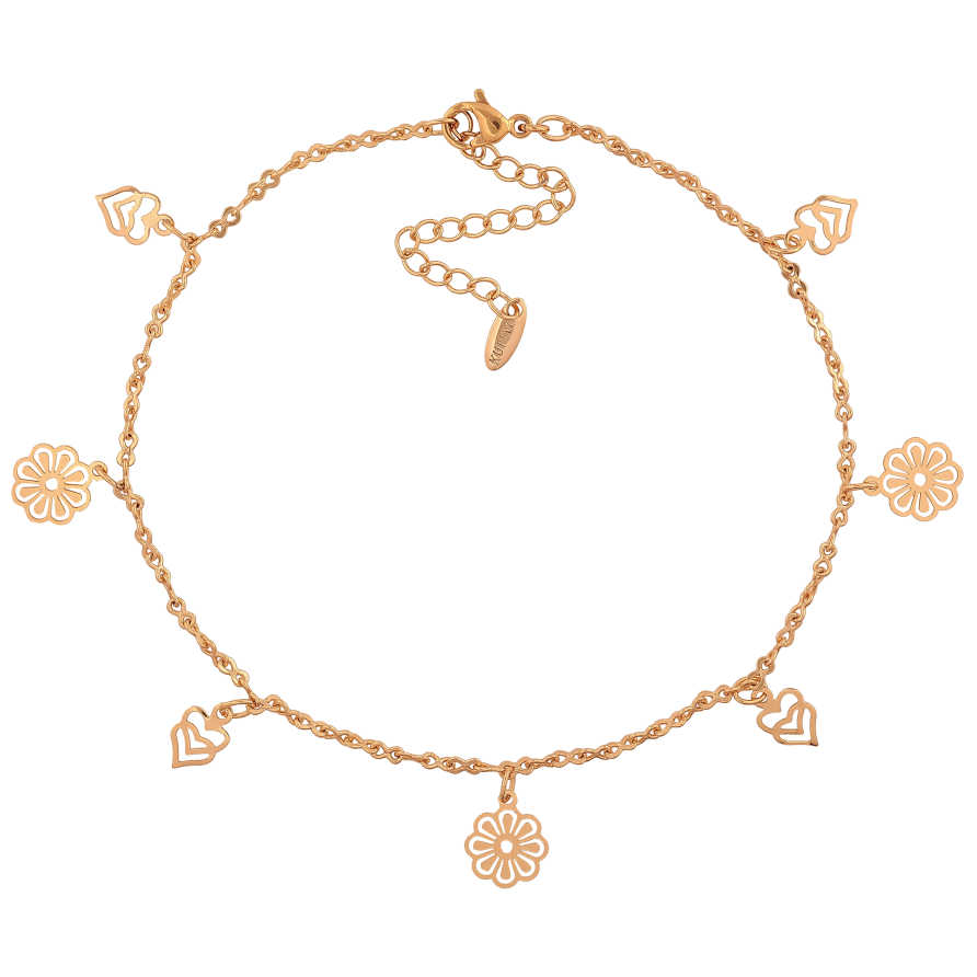 Браслет Xuping цвет Позолота 18K на ногу "Цепочка с подвесками" размер с доп.цепочкой 23-28см х 2мм фото №1 Браслет Xuping цвет Позолота 18K на ногу "Цепочка с подвесками" размер с доп.цепочкой 23-28см х 2мм фото №1