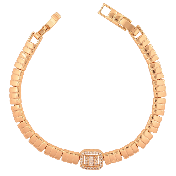 Браслет Xuping колір Позолота 18К "Візерунок з кристалами" розмір з дод. замком 17.5,19см х 6-10мм фото №21