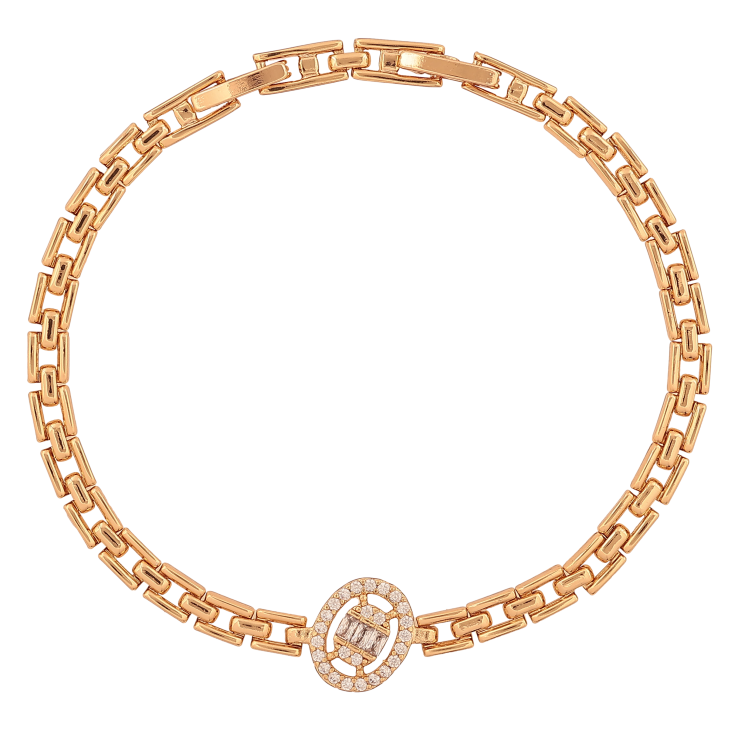 Браслет Xuping цвет Позолота 18К "Декоративный узор с кристаллами" размер с доп. замком 18,20см х 4-11мм фото №3 Браслет Xuping цвет Позолота 18К "Декоративный узор с кристаллами" размер с доп. замком 18,20см х 4-11мм фото №3