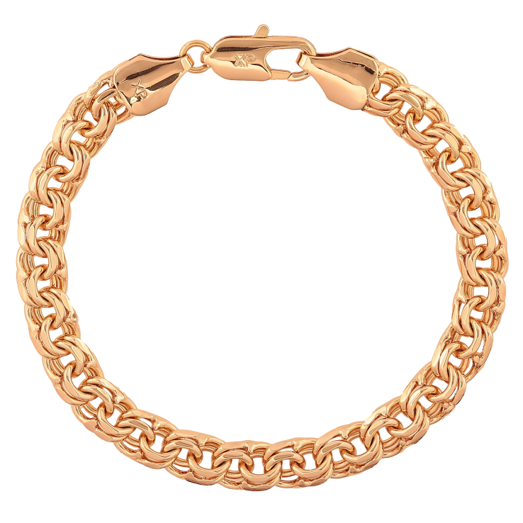 Браслет Xuping цвет Позолота 18K "Цепочка Бисмарк" размер 20см х 7мм фото №6
