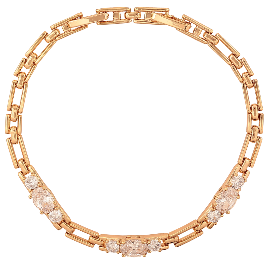 Браслет Xuping цвет Позолота 18K "Узор с кристаллами" размер с доп. замком 17.5,19.5см х 4-5мм фото №1 Браслет Xuping цвет Позолота 18K "Узор с кристаллами" размер с доп. замком 17.5,19.5см х 4-5мм фото №1