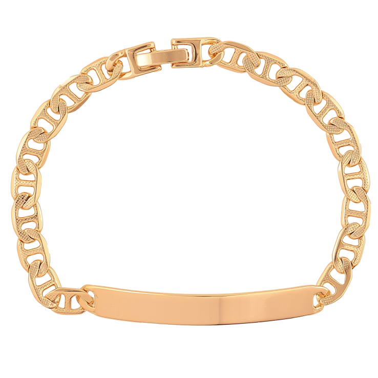 Браслет Xuping цвет Позолота 18K  "Цепочка с вставкой" размер 19см х 6мм фото №8