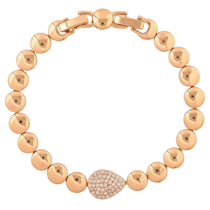 Браслет Xuping колір Позолота 18К "Візерунок з кристалами" розмір з дод. замком 17,19см х 7-10мм фото №7