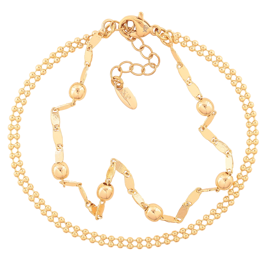 Браслет Xuping цвет Позолота 18K "Две цепочки" размер с доп. цепочкой 18-21см х 2-4мм фото №1 Браслет Xuping цвет Позолота 18K "Две цепочки" размер с доп. цепочкой 18-21см х 2-4мм фото №1