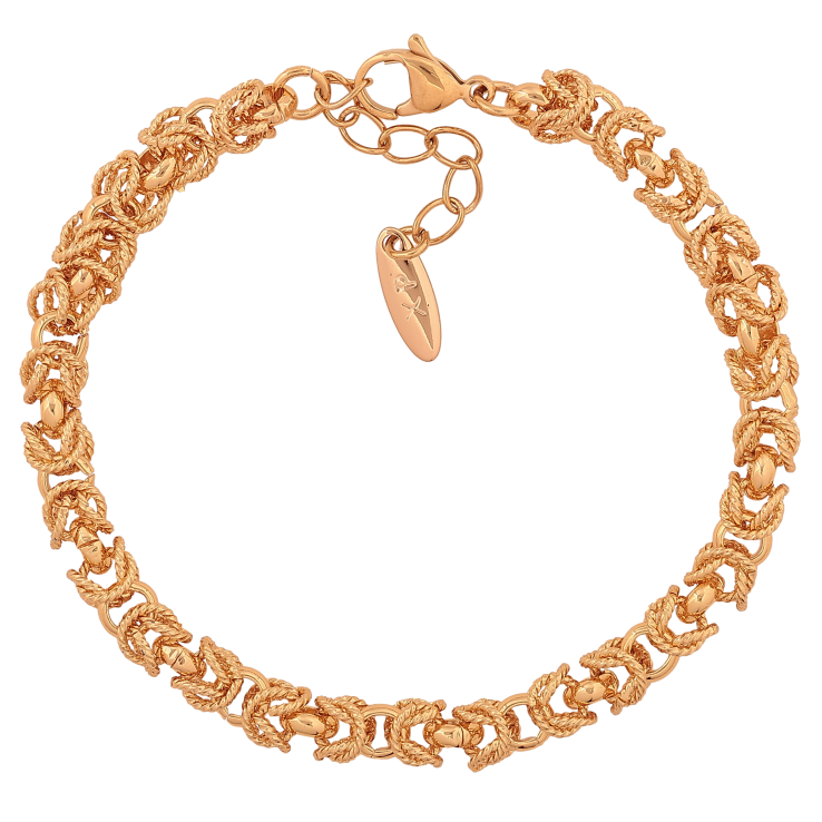 Браслет Xuping цвет Позолота 18K "Цепочка плетение Византийское" длинна с доп. цепочкой 18.5-22см х 6мм фото №20