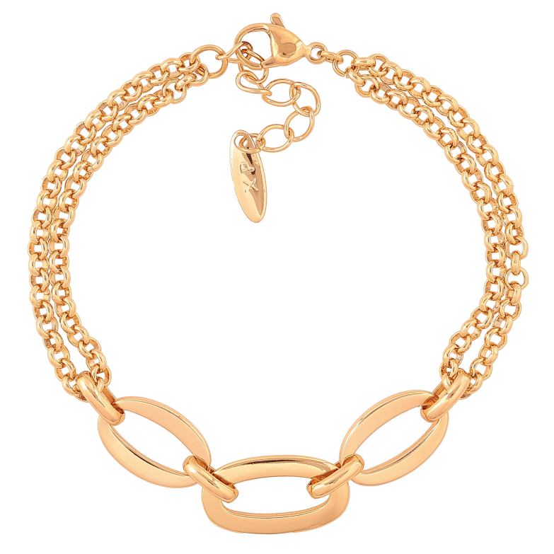 Браслет Xuping цвет Позолота 18K "Цепочка Фантазийная" размер с доп. цепочкой 18-21см х 3-10мм фото №1 Браслет Xuping цвет Позолота 18K "Цепочка Фантазийная" размер с доп. цепочкой 18-21см х 3-10мм фото №1