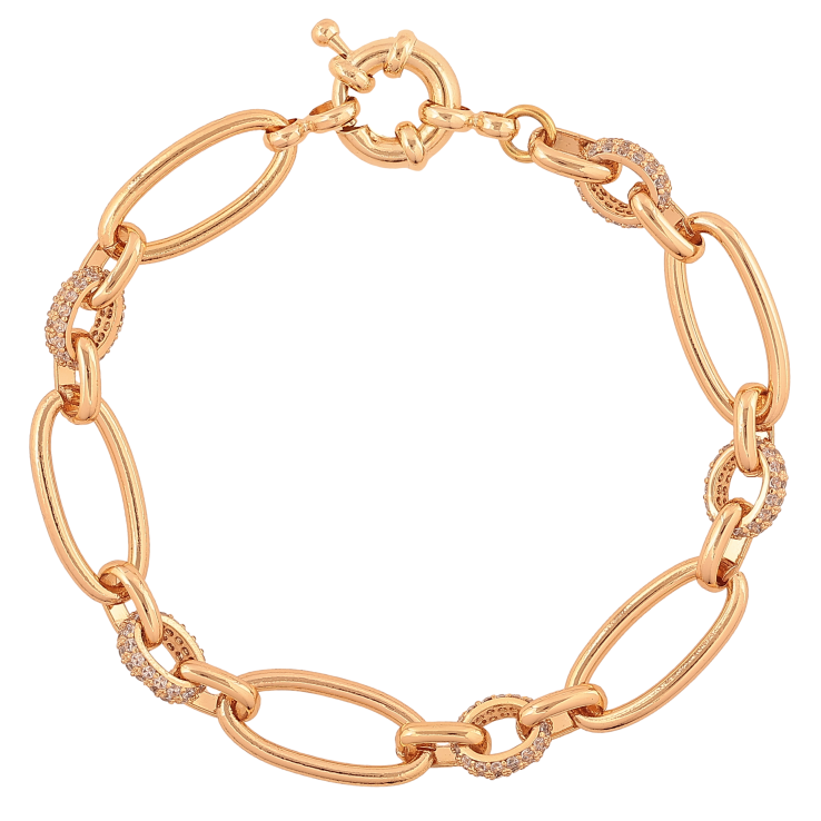 Браслет Xuping колір Позолота 18K "Ланцюжок Фантазійний з кристалами" розмір 18.5см х 6-9мм фото №18 Браслет Xuping колір Позолота 18K "Ланцюжок Фантазійний з кристалами" розмір 18.5см х 6-9мм фото №18