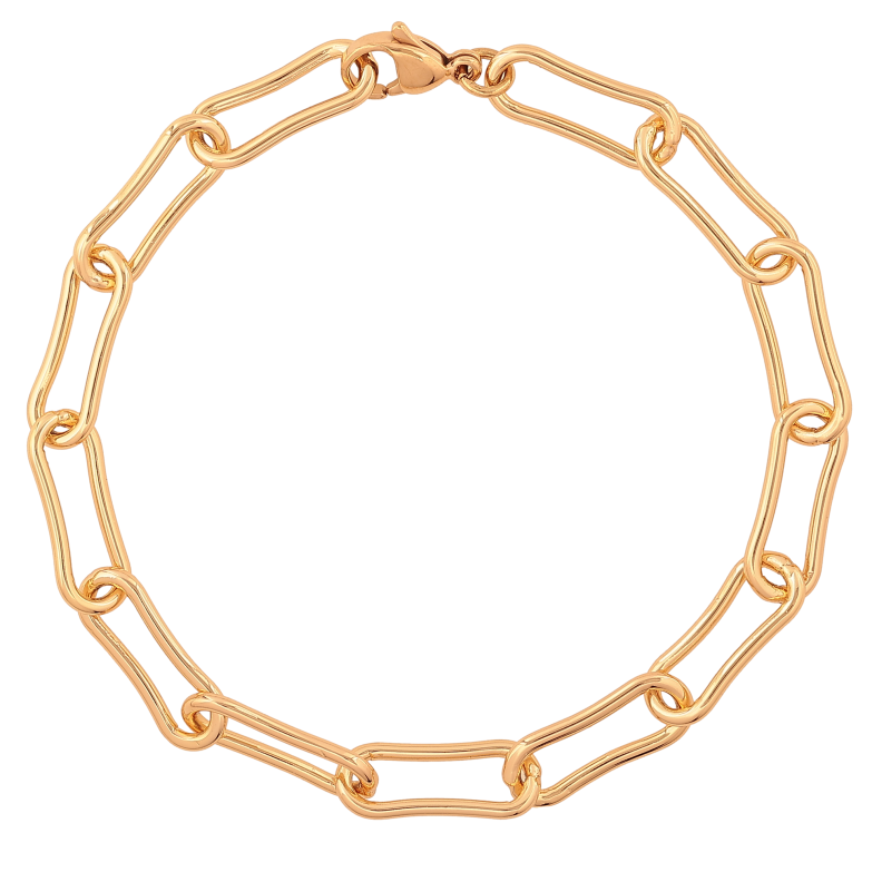 Браслет Xuping цвет Позолота 18К "Цепочка Якорное" размер 20.5см х 6-7мм фото №1