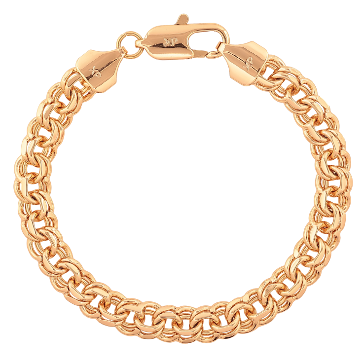 Браслет Xuping цвет Позолота 18K "Цепочка Бисмарк" размер 20.5см х 8мм фото №15