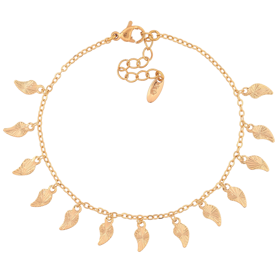 Браслет Xuping цвет Позолота 18K "Цепочка с подвесками" длинна с доп. цепочкой 17-20см х 1.5мм фото №1