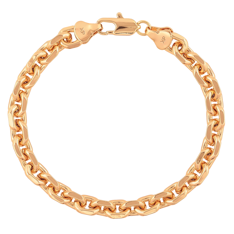 Браслет Xuping цвет Позолота 18К "Цепочка Якорная" размер 19.5см х 7мм фото №1