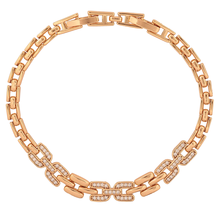 Браслет Xuping колір Позолота 18К "Декоративний візерунок із кристалами" розмір з дод. замком 17,19см х 4-7мм фото №22