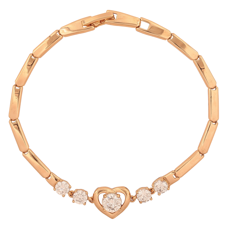 Браслет Xuping цвет Позолота 18K "Сердечко" размер 19см х 3-10мм фото №5