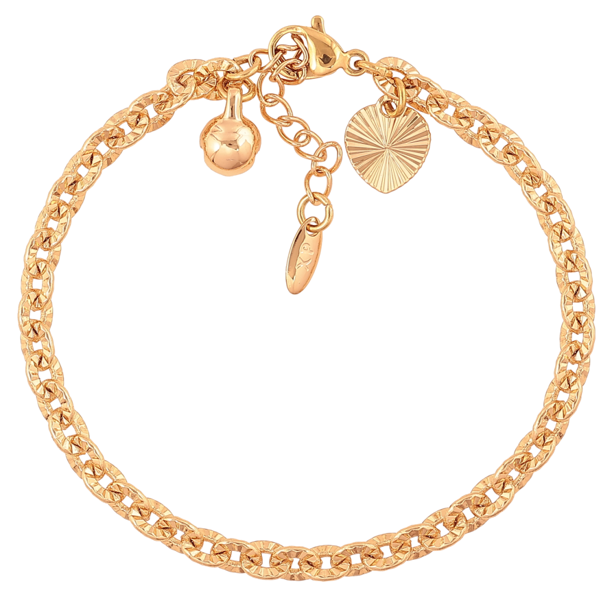 Браслет Xuping цвет Позолота 18K "Цепочка Якорная с узором" размер с доп. цепочкой 16.5-19.5см х 4.5мм фото №1 Браслет Xuping цвет Позолота 18K "Цепочка Якорная с узором" размер с доп. цепочкой 16.5-19.5см х 4.5мм фото №1