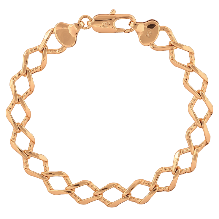 Браслет Xuping цвет Позолота 18К "Цепочка плетение Ромб" размер 20см х 9мм фото №5 Браслет Xuping цвет Позолота 18К "Цепочка плетение Ромб" размер 20см х 9мм фото №5