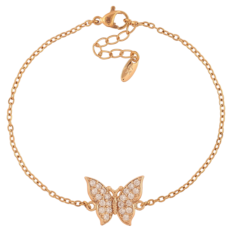 Браслет Xuping колір Позолота 18K "Ланцюжок з метеликом" розмір з дод. ланцюжком 18-21см х 1.5-10мм фото №1 Браслет Xuping колір Позолота 18K "Ланцюжок з метеликом" розмір з дод. ланцюжком 18-21см х 1.5-10мм фото №1