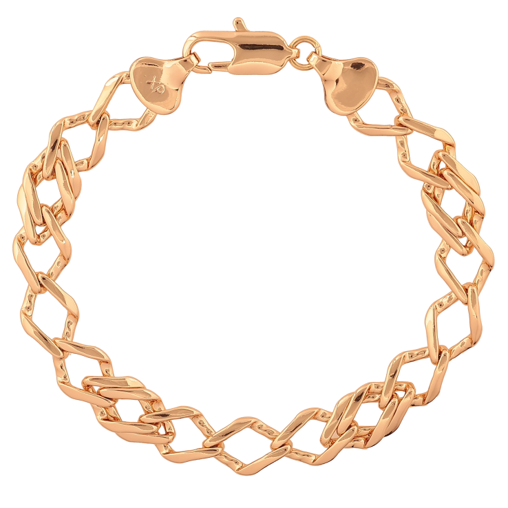 Браслет Xuping цвет Позолота 18К "Цепочка плетение Ромб" размер 19.5см х 6-7мм фото №2