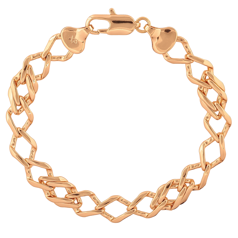 Браслет Xuping цвет Позолота 18К "Цепочка плетение Ромб" размер 19.5см х 6-7мм фото №1