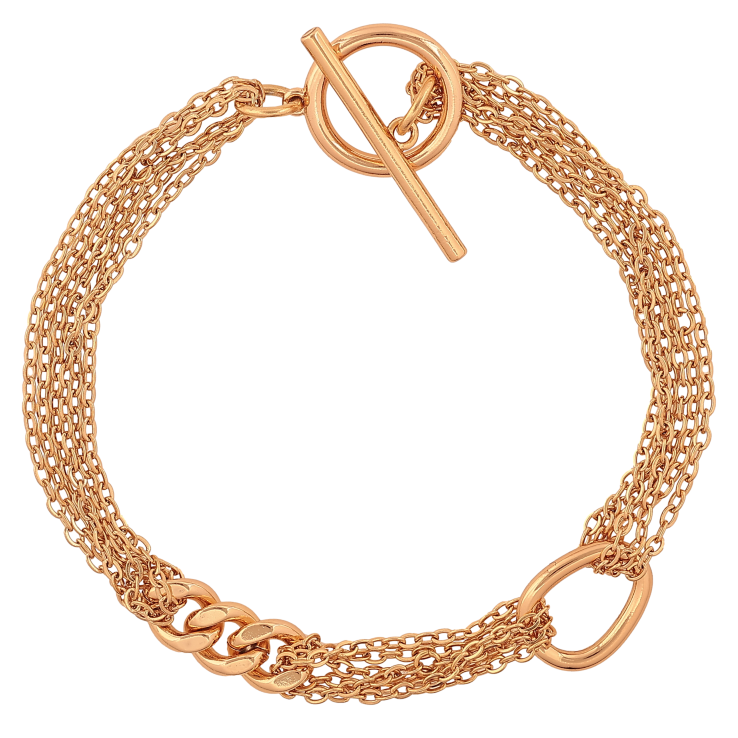 Браслет Xuping цвет Позолота 18K "Цепочка комбинированная" размер 18см х 6-10мм фото №7