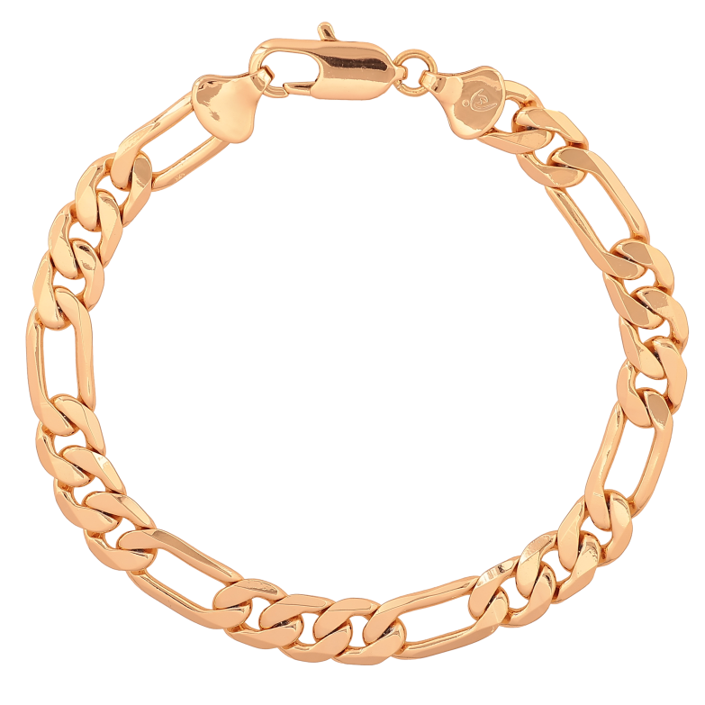 Браслет Xuping цвет Позолота 18К "Цепочка Фигаро" размер 20см х 7мм фото №1