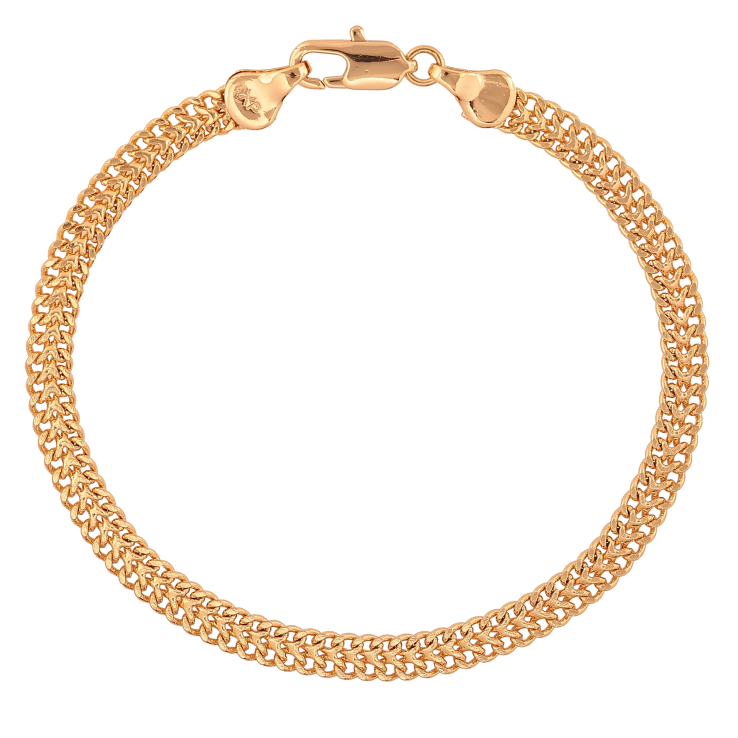 Браслет Xuping цвет Позолота 18K "Цепочка плетение двойное Панцирное" размер 19см х 5мм фото №16