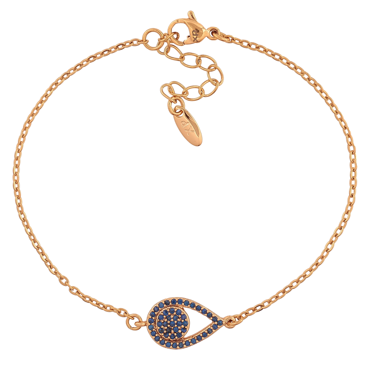 Браслет Xuping колір Позолота 18K "Ланцюжок із вставкою крапелька з синіми кристалами" розмір з доп. ланцюжком 17.5-20.5см х 1.5-9мм фото №18 Браслет Xuping колір Позолота 18K "Ланцюжок із вставкою крапелька з синіми кристалами" розмір з доп. ланцюжком 17.5-20.5см х 1.5-9мм фото №18