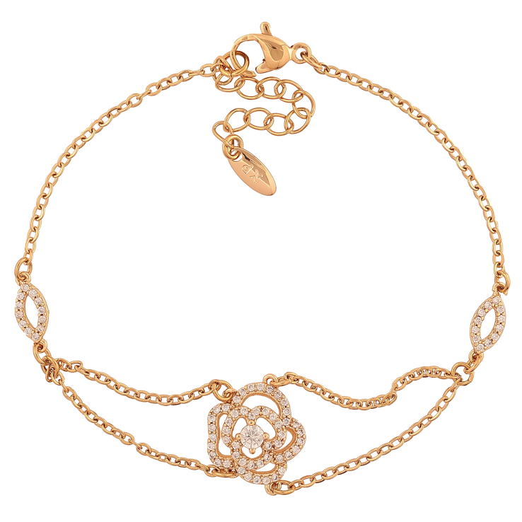 Браслет Xuping колір Позолота 18K "Ланцюжок із вставкою квіточка" розмір з дод. ланцюжком 18-21.5см х 1.5-8мм фото №23 Браслет Xuping колір Позолота 18K "Ланцюжок із вставкою квіточка" розмір з дод. ланцюжком 18-21.5см х 1.5-8мм фото №23