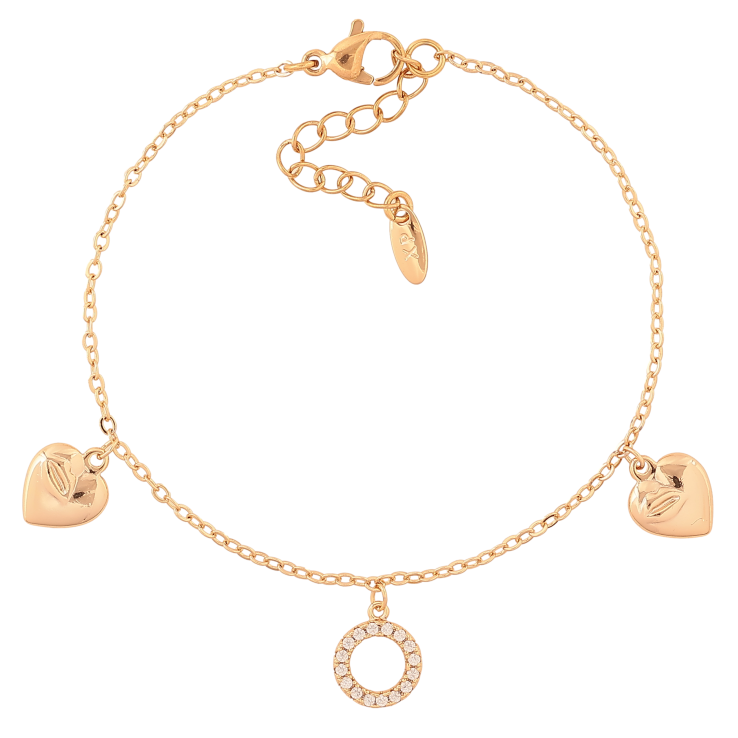 Браслет Xuping колір Позолота 18K "Ланцюжок з підвісками" розмір з дод. ланцюжком 17.5-21см х 1.5мм фото №11