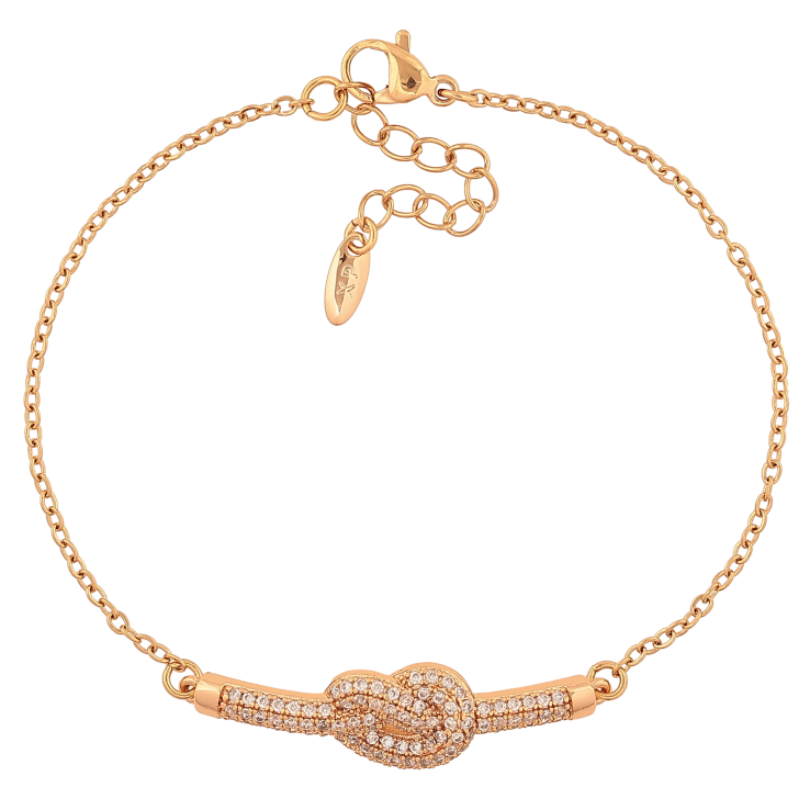 Браслет Xuping колір Позолота 18K "Ланцюжок із вставкою вузлик" розмір з дод. ланцюжком 19-22см х 1.5-10мм фото №14