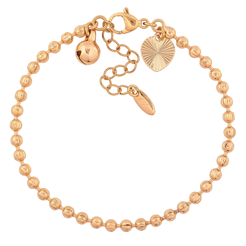 Браслет Xuping цвет Позолота 18K "Цепочка Перлина" размер с доп. цепочкой 17-20см х 3мм фото №7