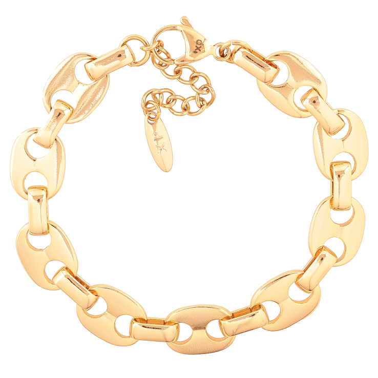 Браслет Xuping цвет Позолота 18K "Цепочка Фантазийная" размер с доп. цепочкой 19-23см х 3-10мм фото №17