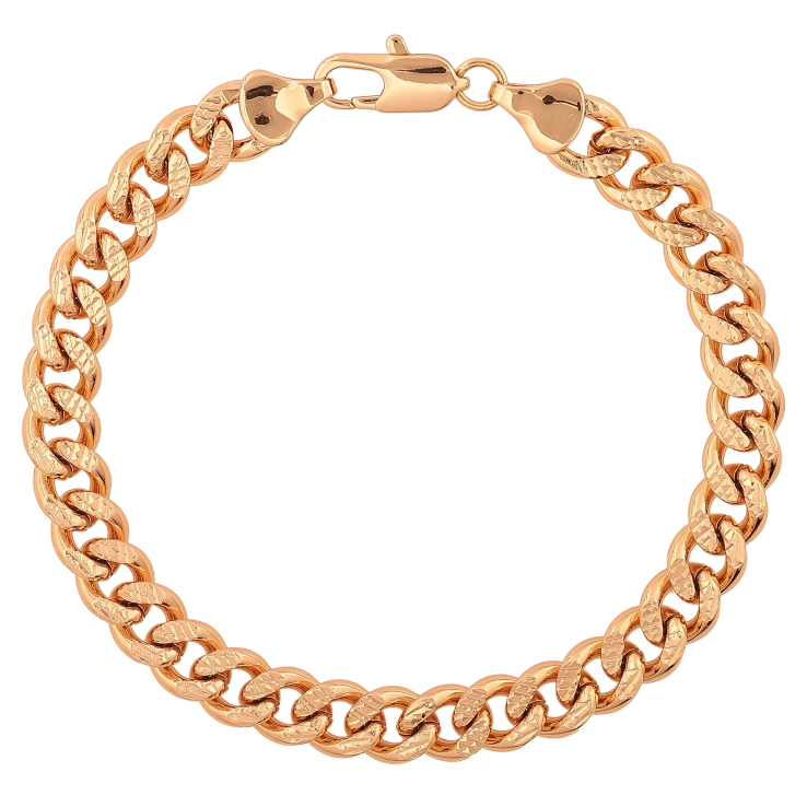 Браслет Xuping цвет Позолота 18К "Цепочка Панцирная с узором" размер 20см х 7мм фото №12 Браслет Xuping цвет Позолота 18К "Цепочка Панцирная с узором" размер 20см х 7мм фото №12