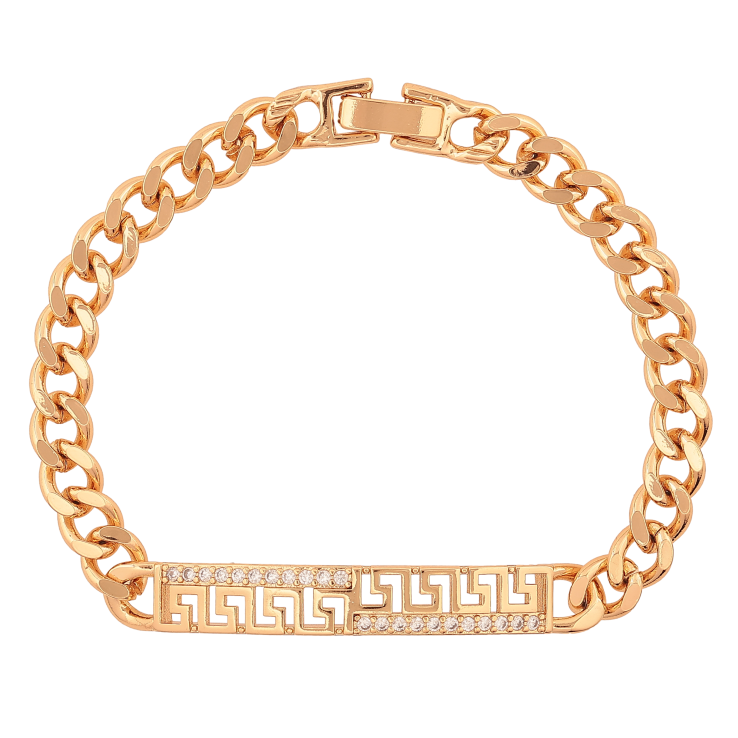 Браслет Xuping цвет Позолота 18К "Цепочка Панцирная с декоративной вставкой" размер 19см х 6-7мм фото №19 Браслет Xuping цвет Позолота 18К "Цепочка Панцирная с декоративной вставкой" размер 19см х 6-7мм фото №19