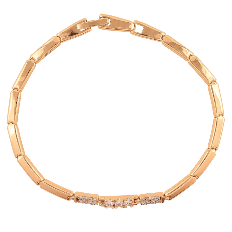 Браслет Xuping цвет Позолота 18K "Узор с кристаллами" размер 19см х 3мм фото №14