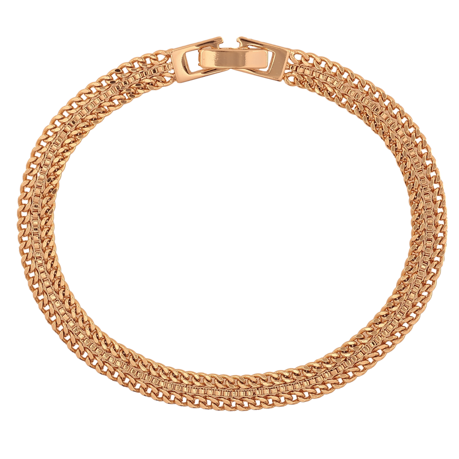 Браслет Xuping колір Позолота 18K "Ланцюжок Фантазійний" розмір 18.5см х 5мм фото №1